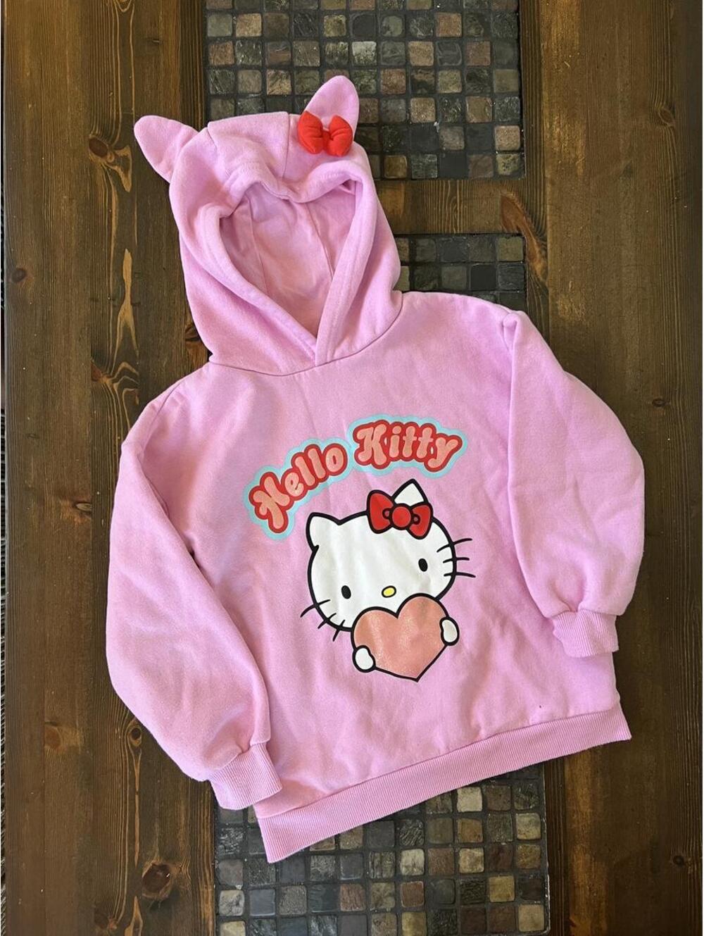 Kawaii Hello Kitty cat ear hoodie size 6-7 years